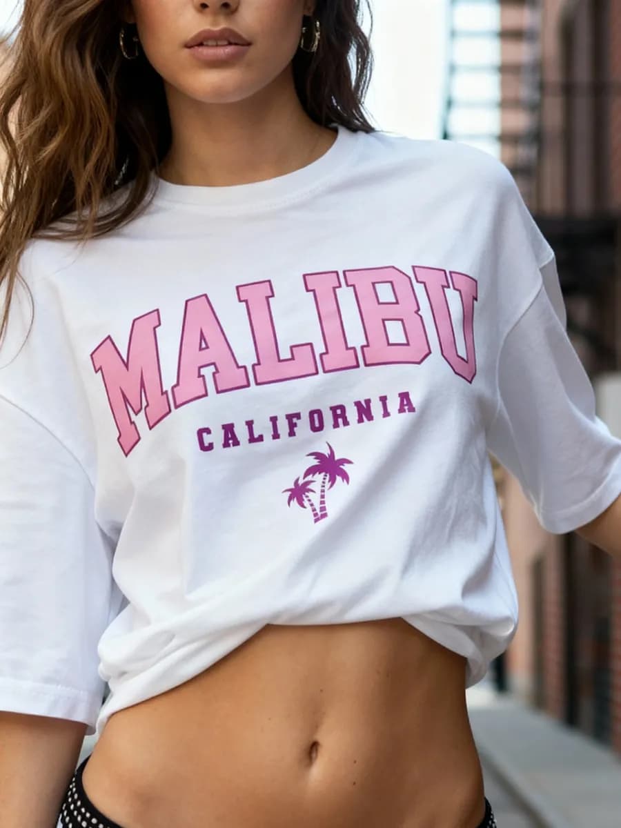 Футболка оверсайз с принтом