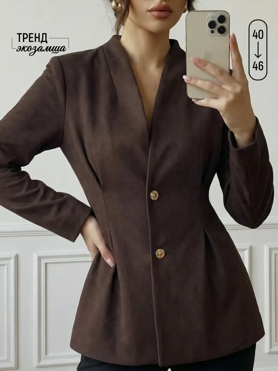 Пиджак приталенный удлиненный - фото 1