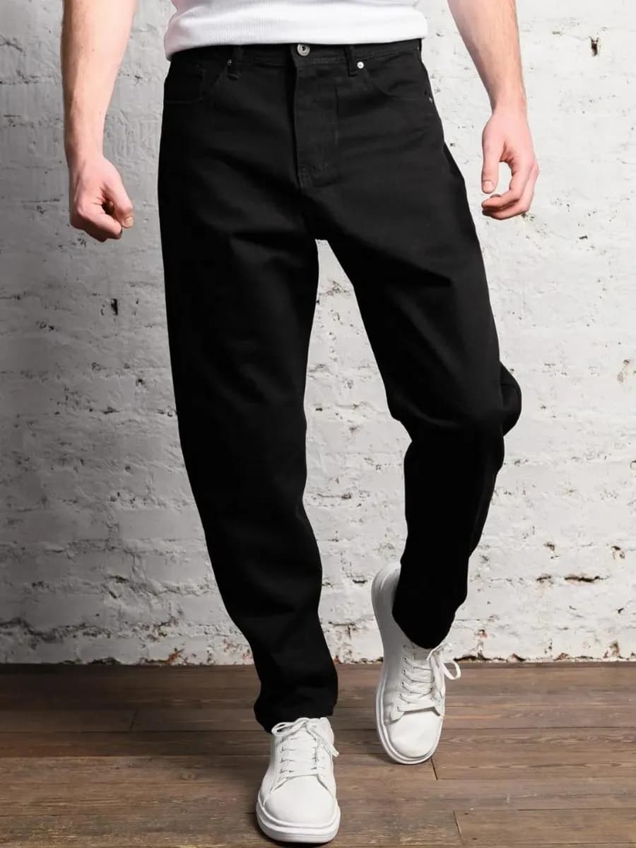 Джинсы широкие бананы