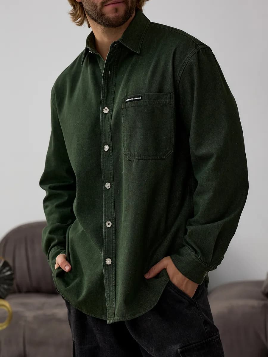 Рубашка джинсовая оверсайз