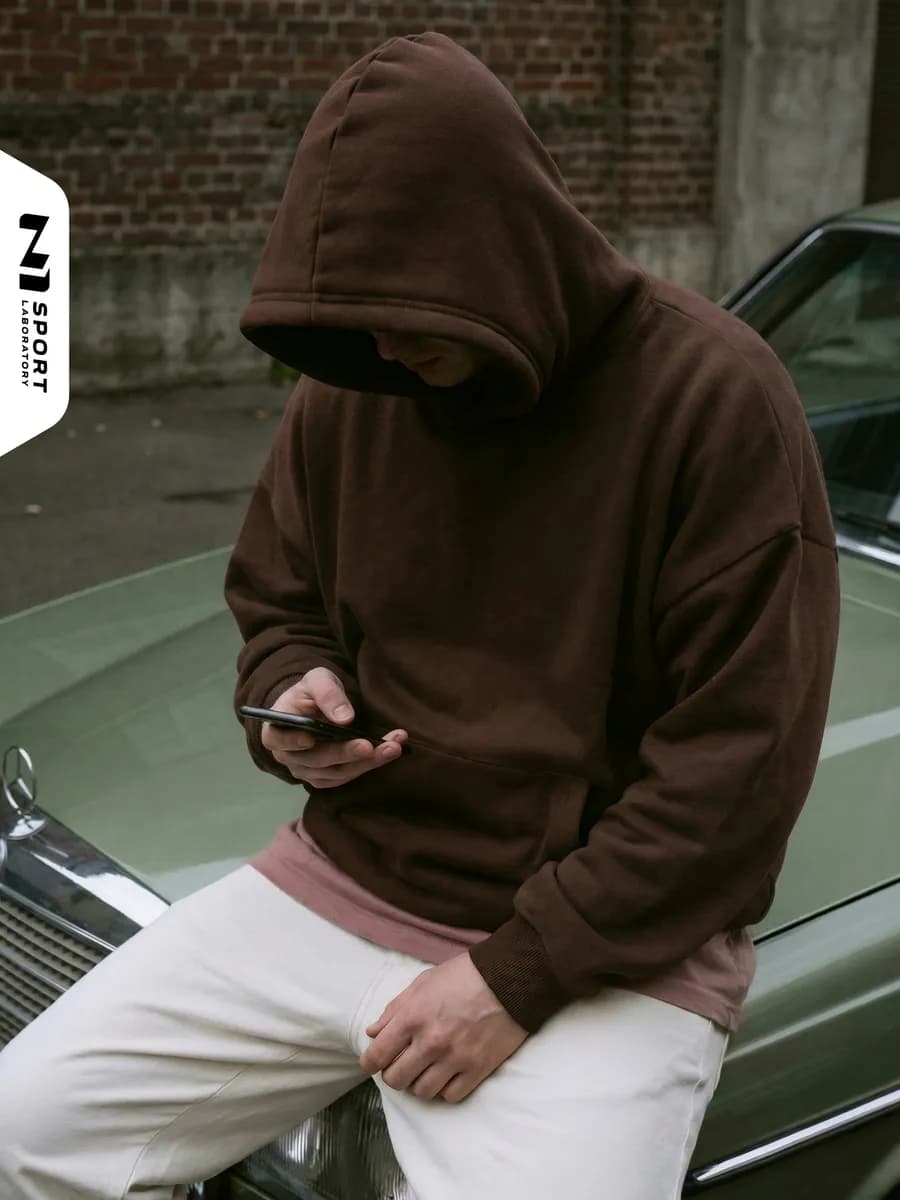 Оверсайз худи с капюшоном и начесом