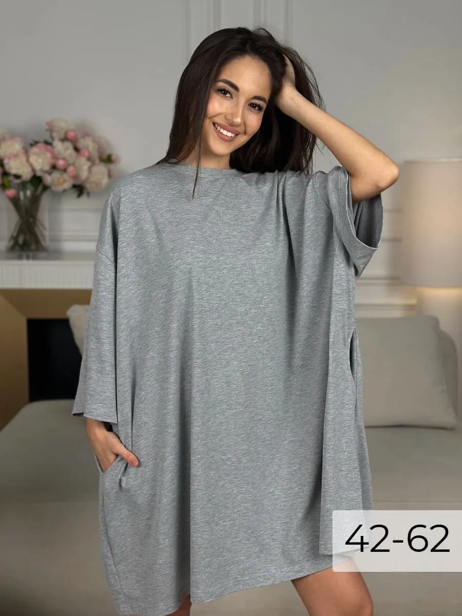 Пижама туника домашняя оверсайз хлопок