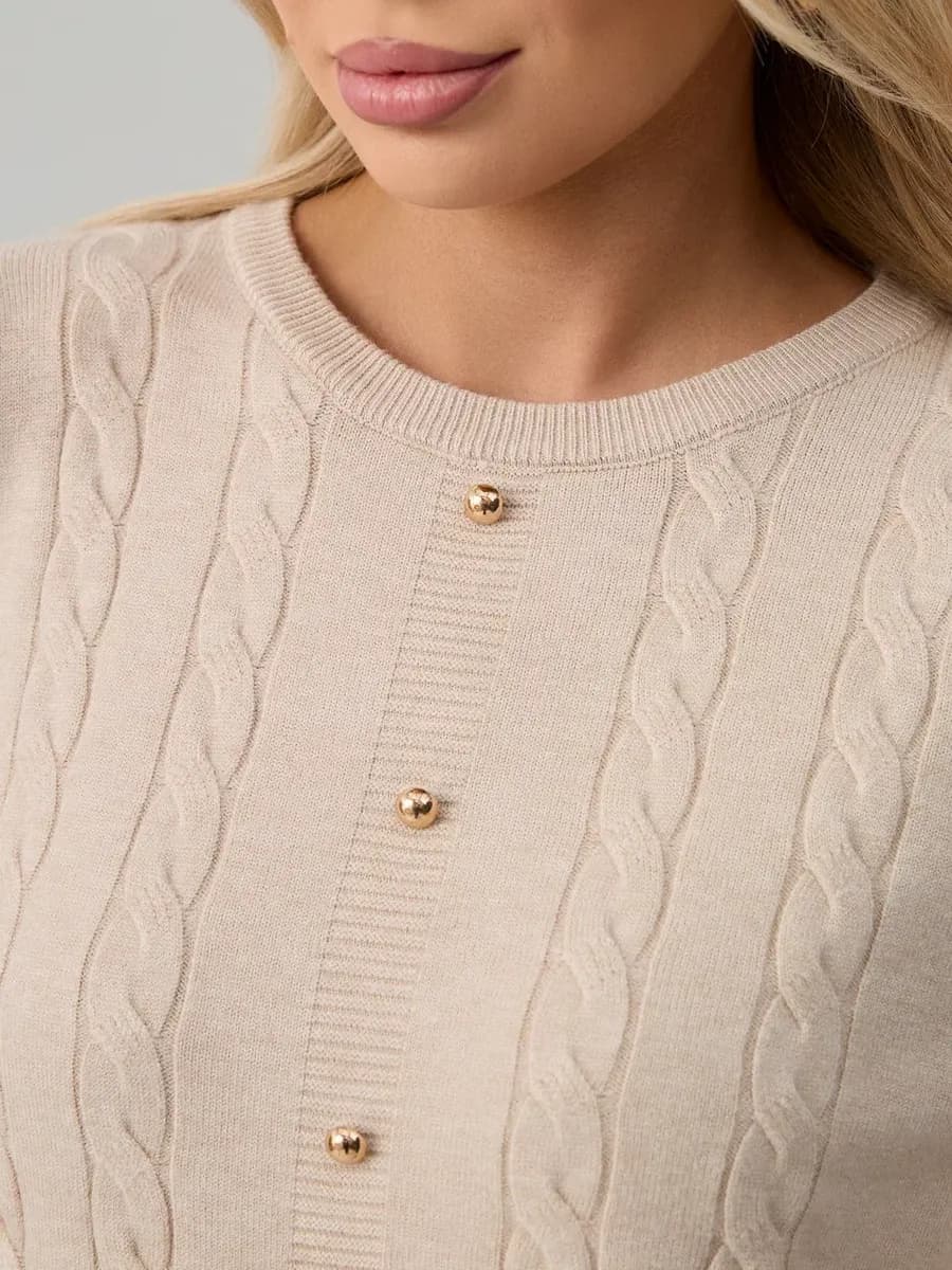 Джемпер нарядный трикотажный в офис