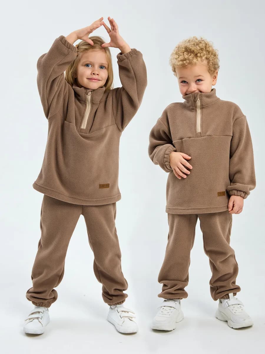 Костюм флисовый теплый для детей - фото 1