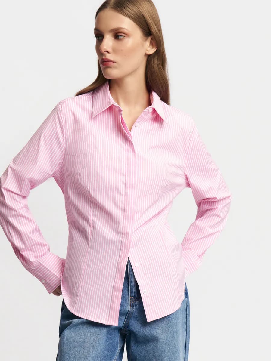 Женская рубашка в полоску