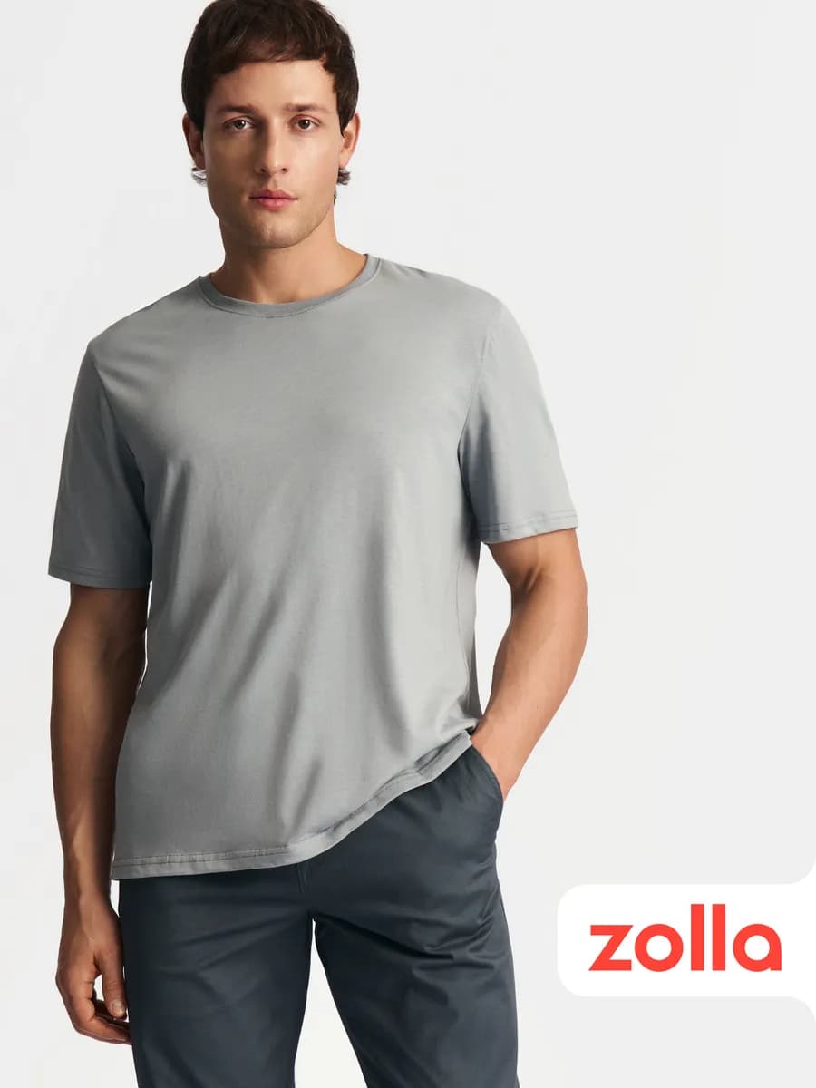 Мужская футболка из хлопка однотонная