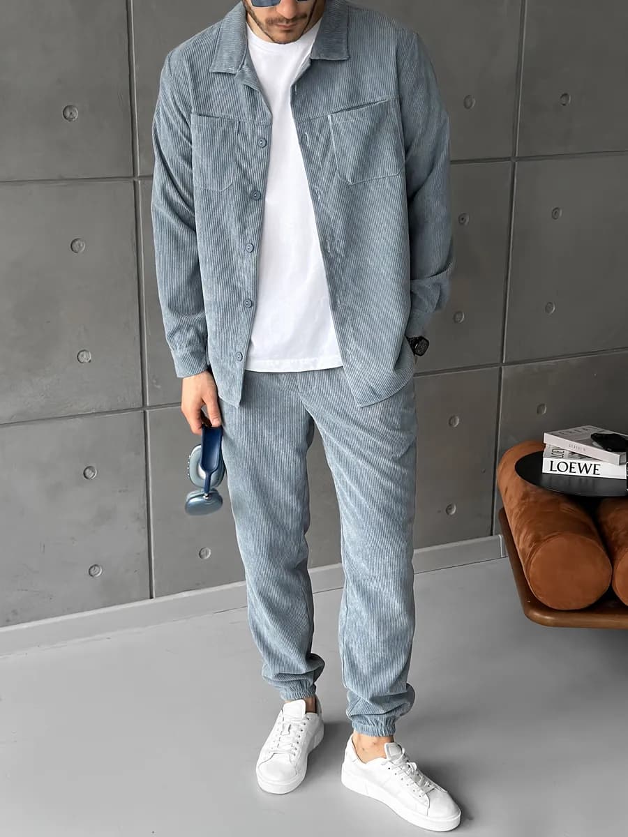 Костюм спортивный вельветовый оверсайз