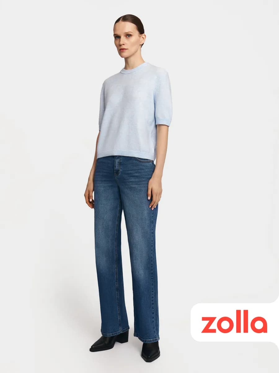 Женские прямые джинсы средней посадки