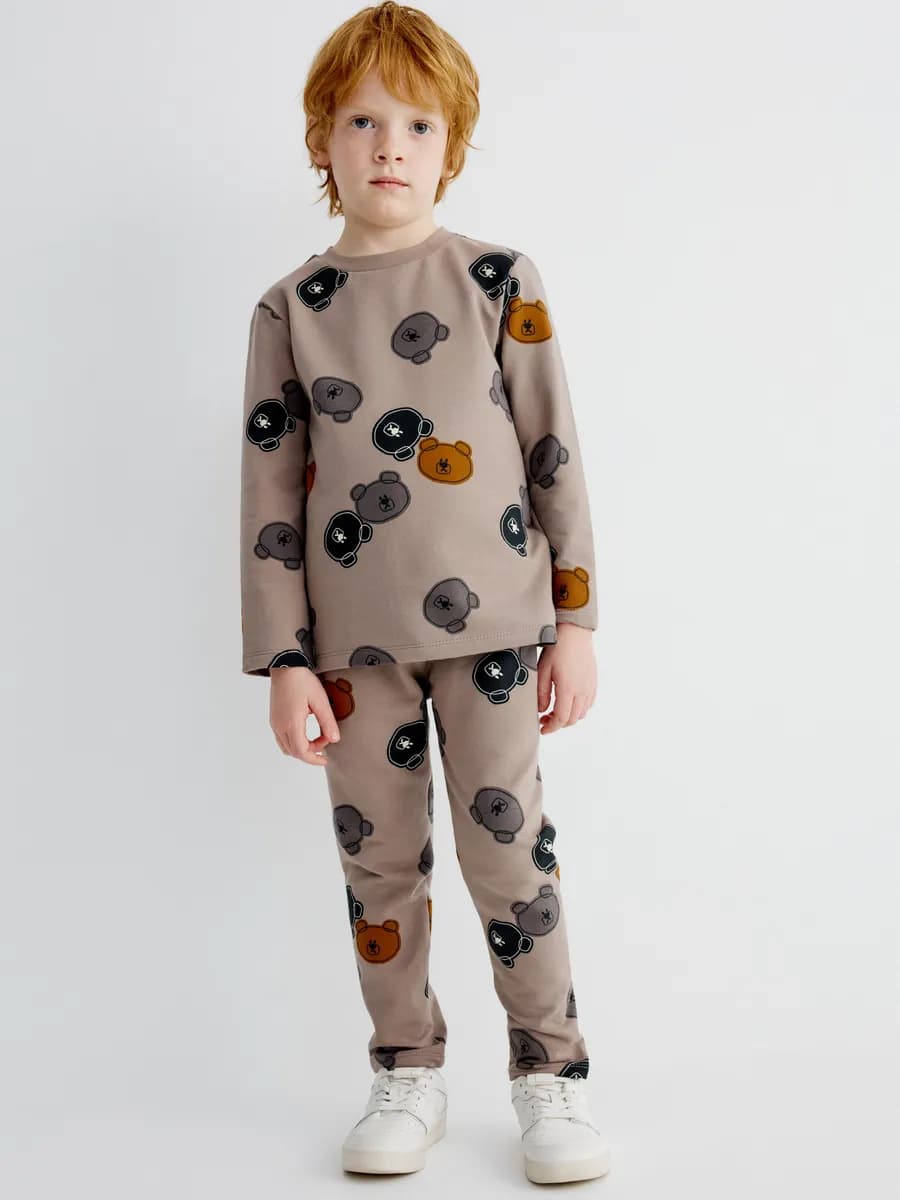 Брюки трикотажные утепленные с начесом для детского сада