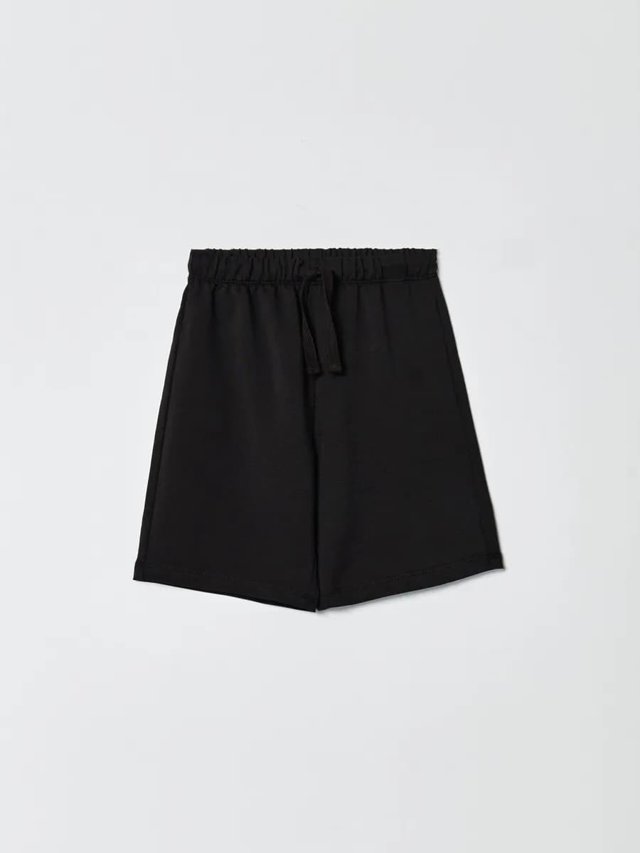 Шорты черные спортивные трикотажные базовые