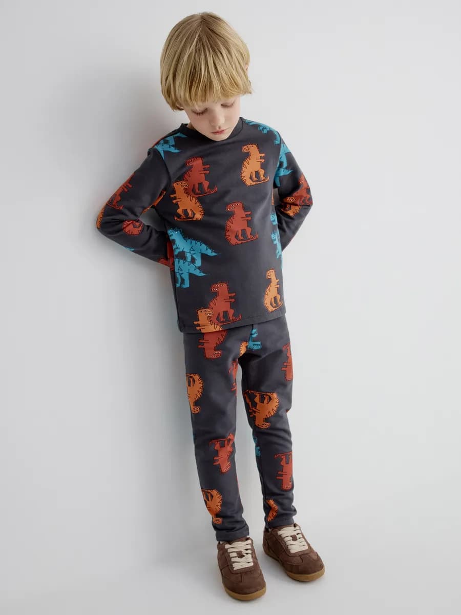 Брюки трикотажные утепленные с начесом для детского сада