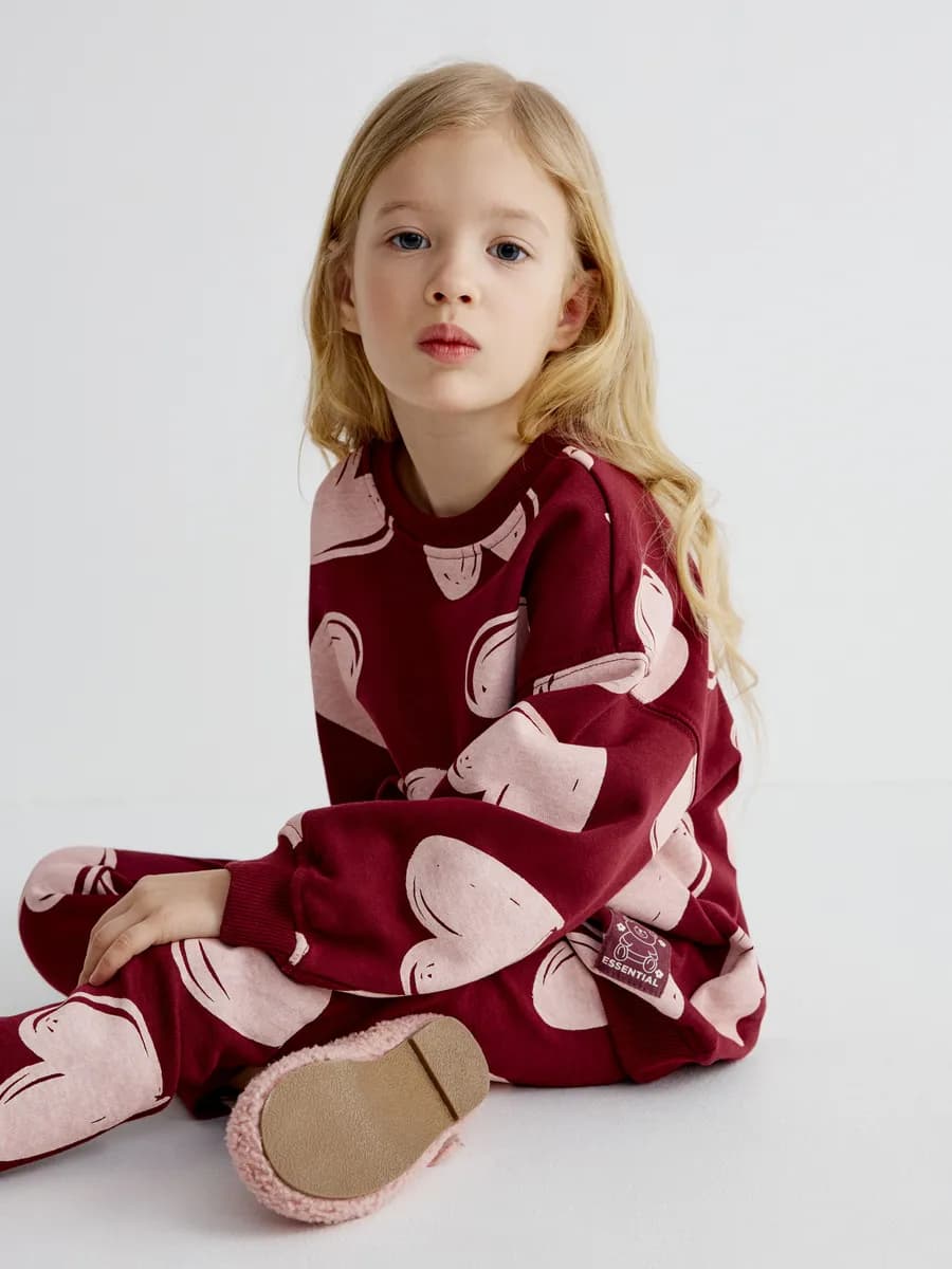 Свитшот оверсайз трикотажный с принтом - фото 1