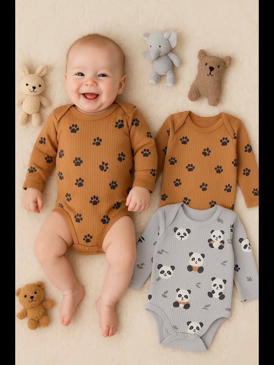 Боди для новорожденных набор 2 шт. в рубчик