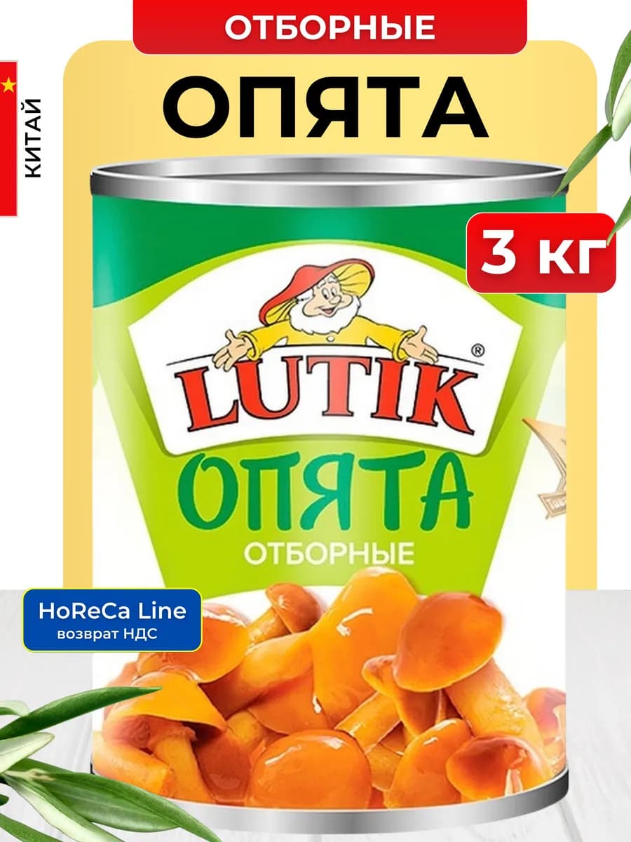 Грибы консервированные опята отборные в банке 3000 мл