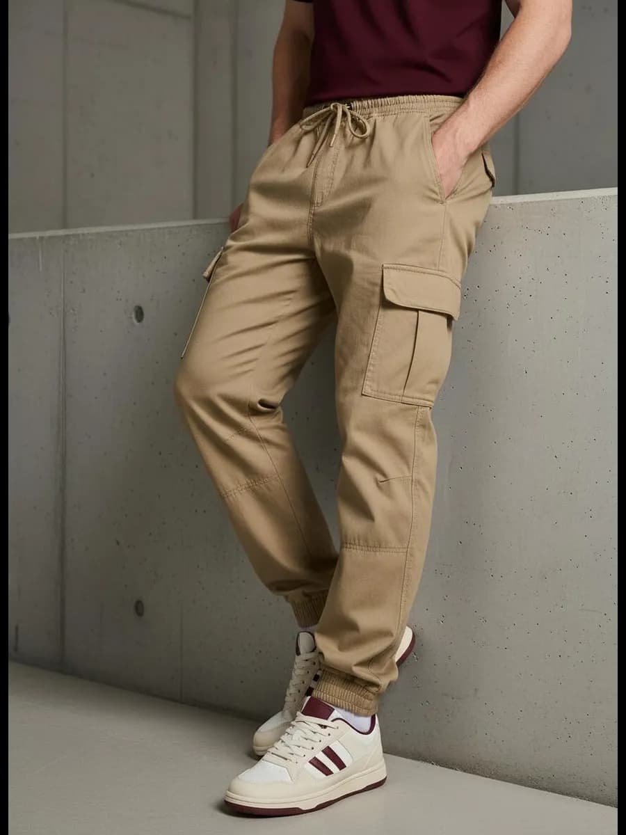 Брюки карго на резинке