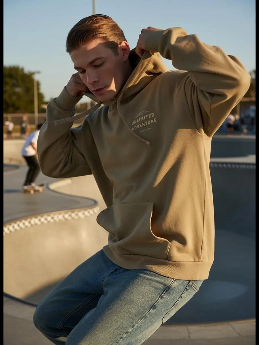 Худи варенка с надписью и начесом