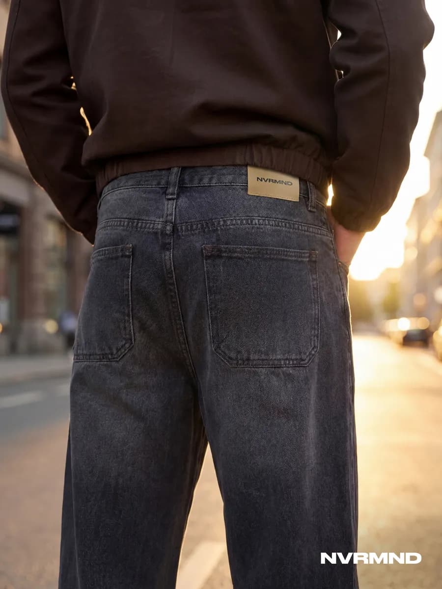 Джинсы мужские прямые широкие - фото 1