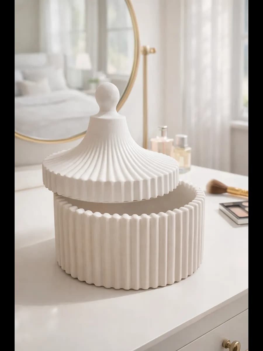 Шкатулка для украшений гипсовая - фото 1