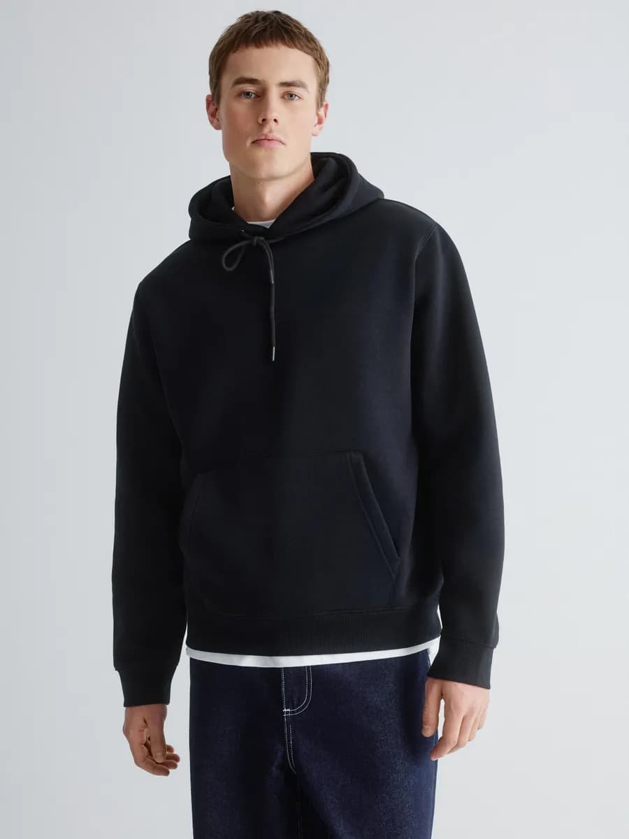 Толстовка худи базовая утепленная с капюшоном