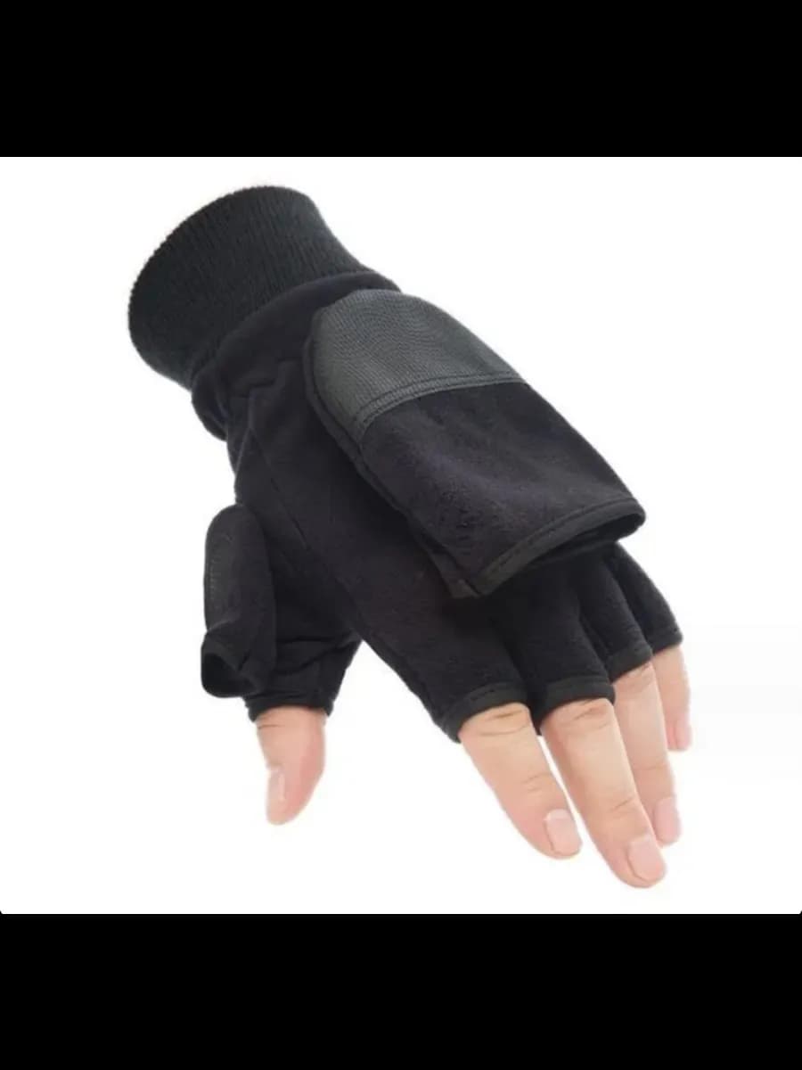Варежки-перчатки флисовые на липучке