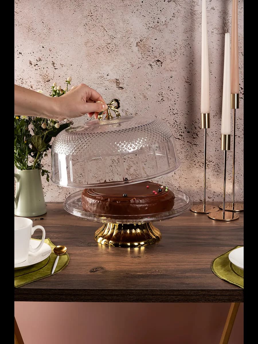 Блюдо для торта с крышкой 30 см пластик