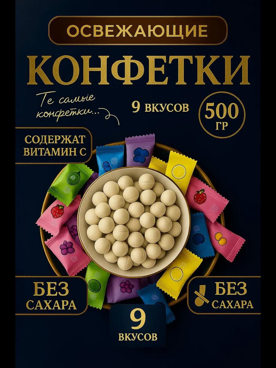 Китайские конфеты освежающие леденцы фростиксы 500 гр - фото 1