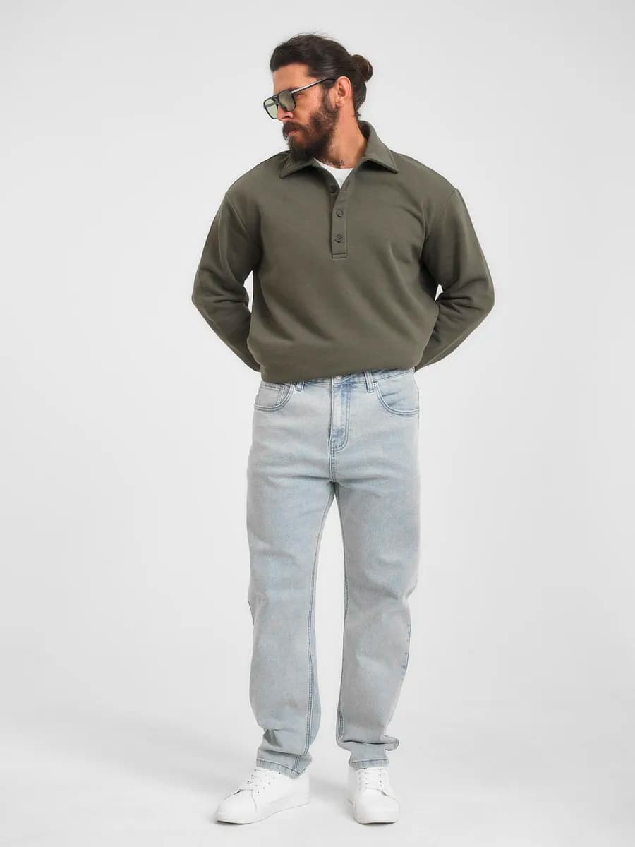 Джинсы бананы прямые