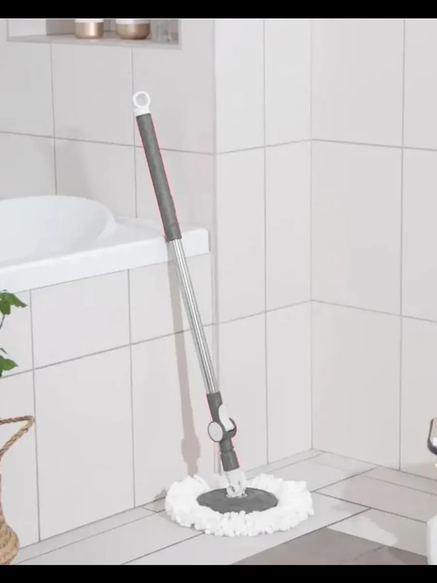 Швабра круглая вращающаяся телескопическая