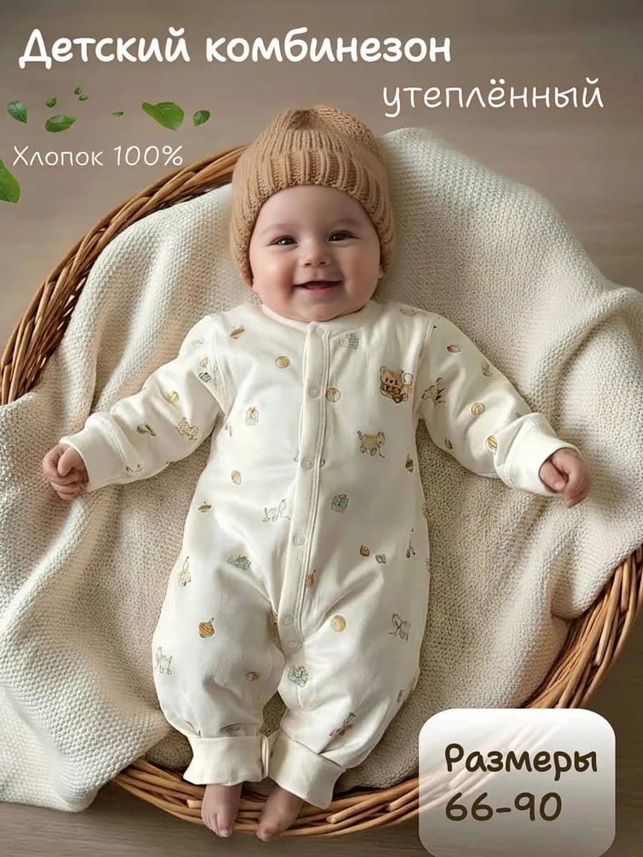 Комбинезон слип для новорожденных
