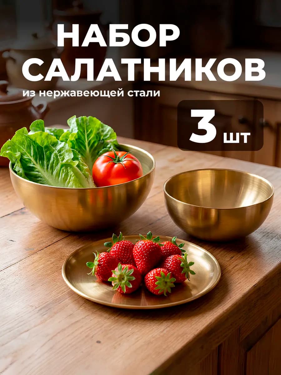 Миски для кухни из нержавеющей стали набор