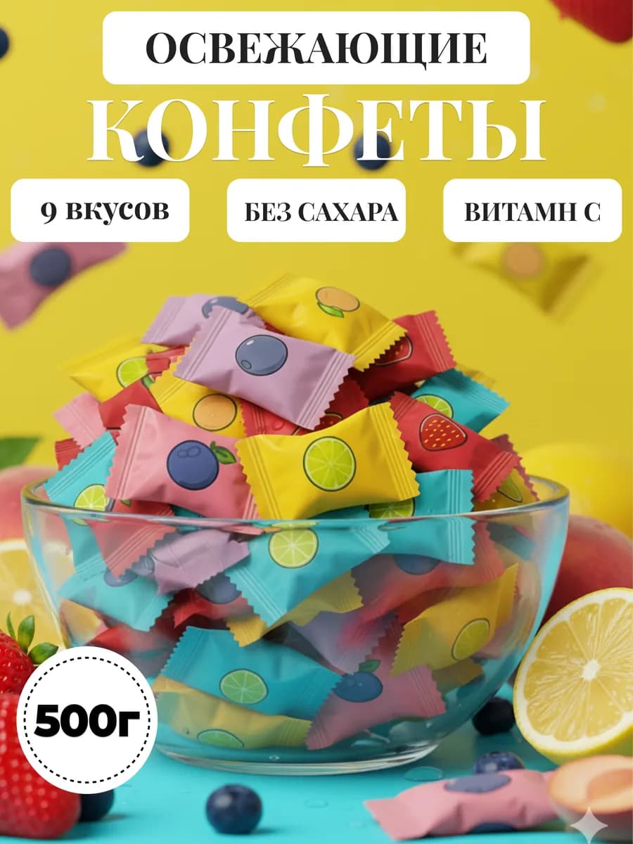 Китайские конфеты освежающие драже 500 гр витамин C