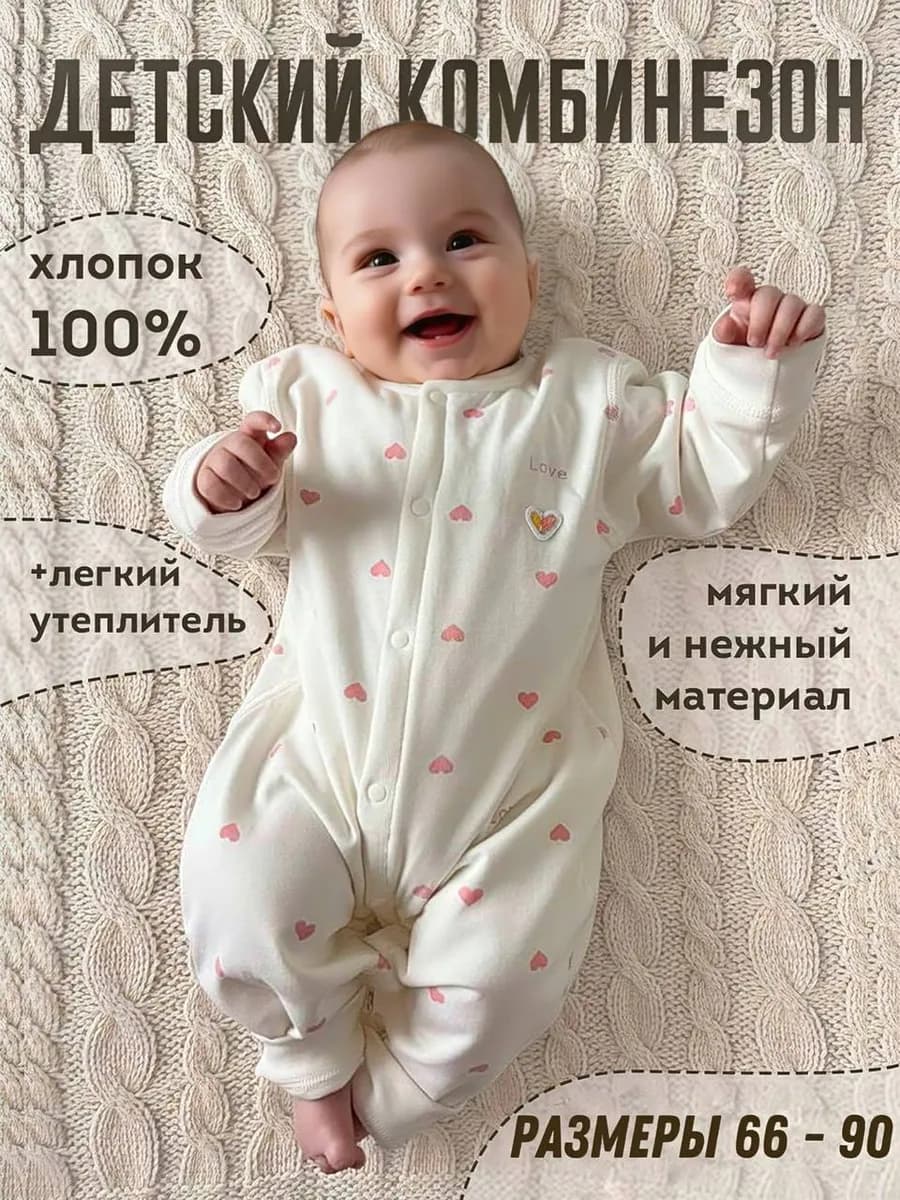 Слип для новорожденных утепленный