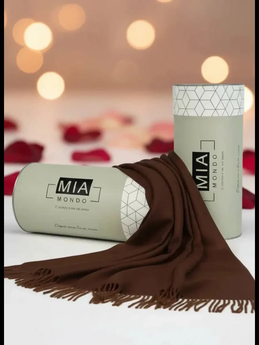 Палантин шарф кашемировый подарочный в тубусе