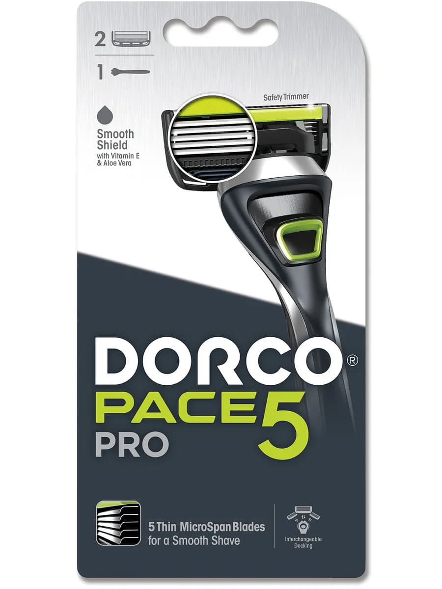 Бритва PACE5 Pro (1 станок, 2 кассеты), 5 лезвий + триммер