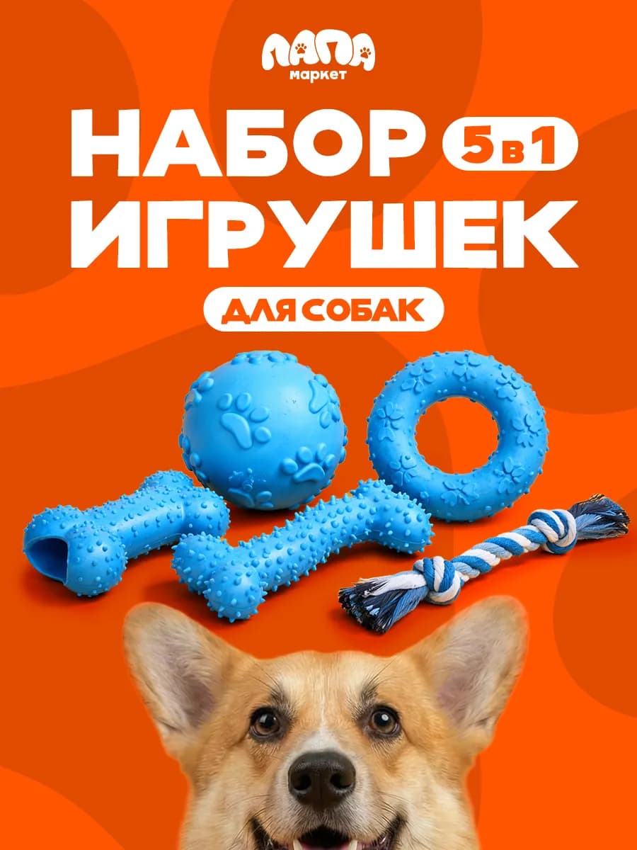 Набор игрушек для собак 5 шт