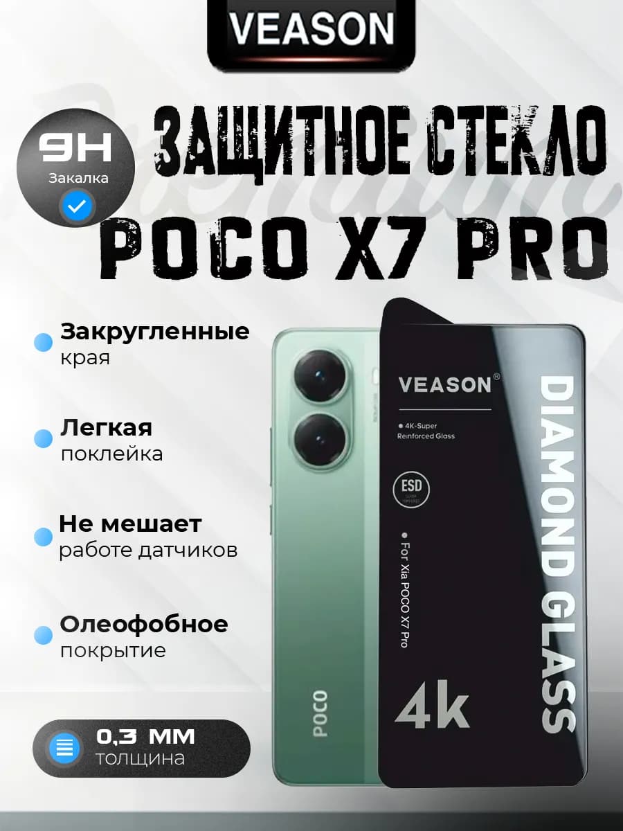 Защитное стекло Poco X7 Pro Премиум