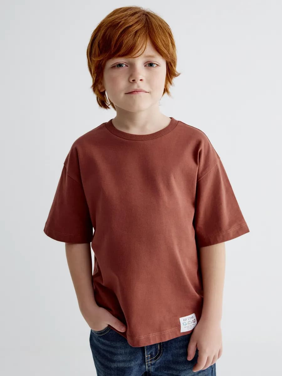 Футболка оверсайз хлопковая с принтом - фото 1