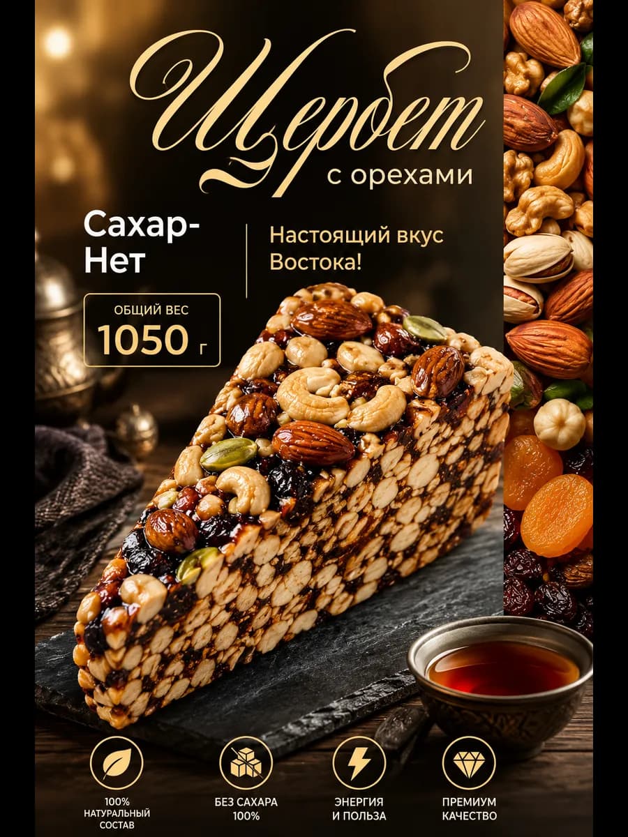 Щербет с орехами и сухофруктами 1 кг
