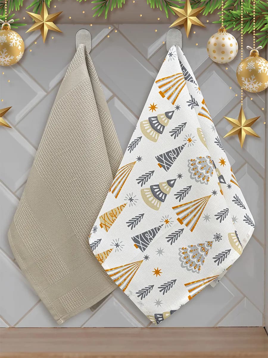 Набор кухонных полотенец вафельные 40х60