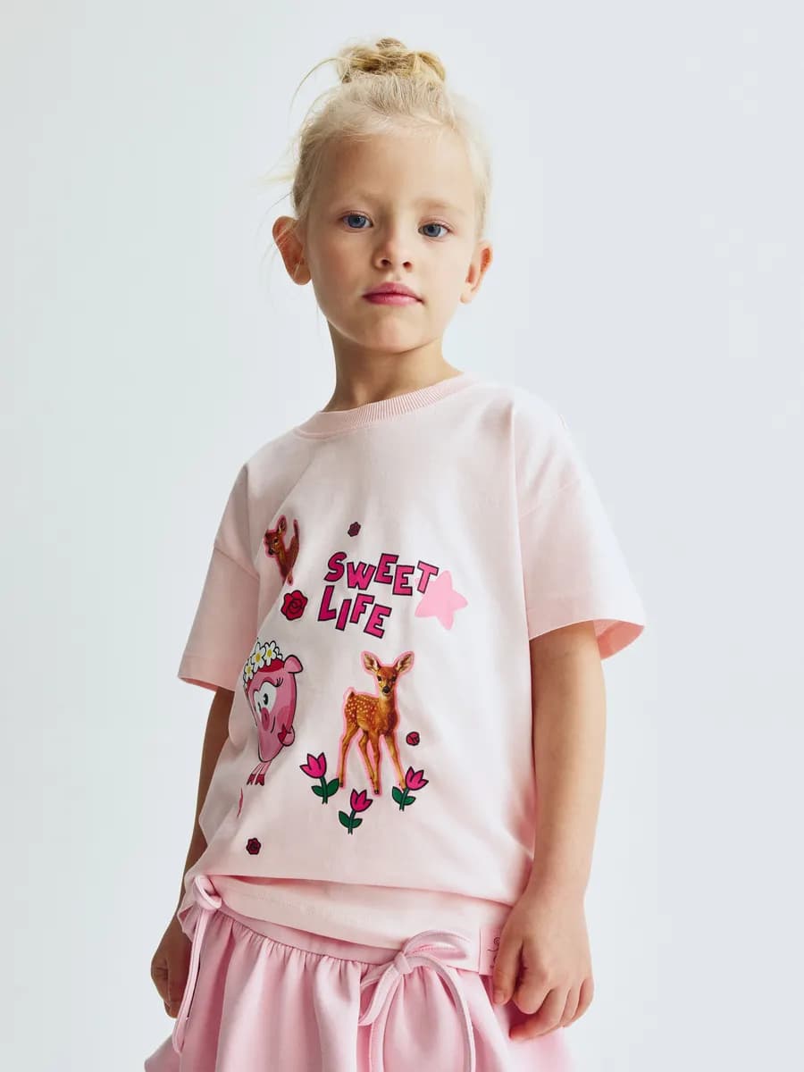 Футболка хлопковая оверсайз с принтом x Смешарики