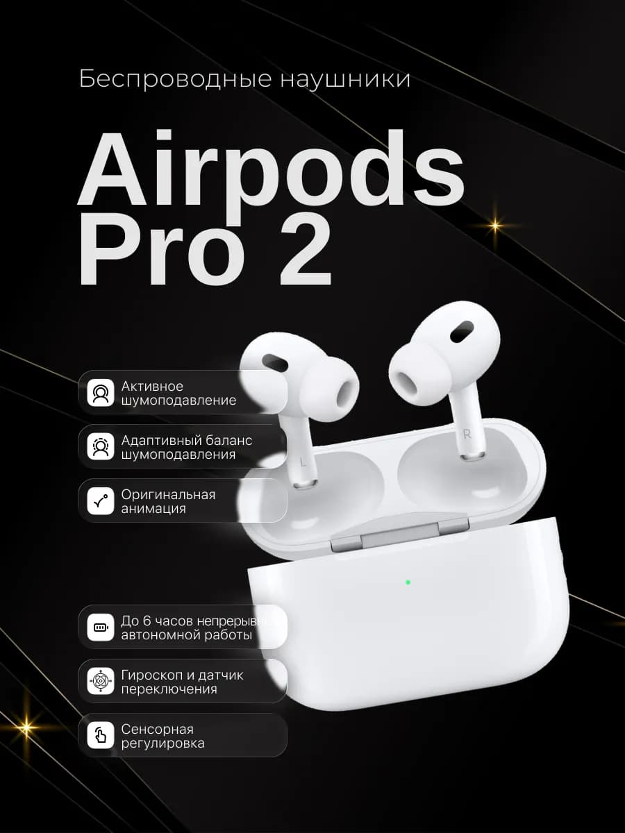Наушнкики беспроводные Air Pro 2 для iPhone и Android