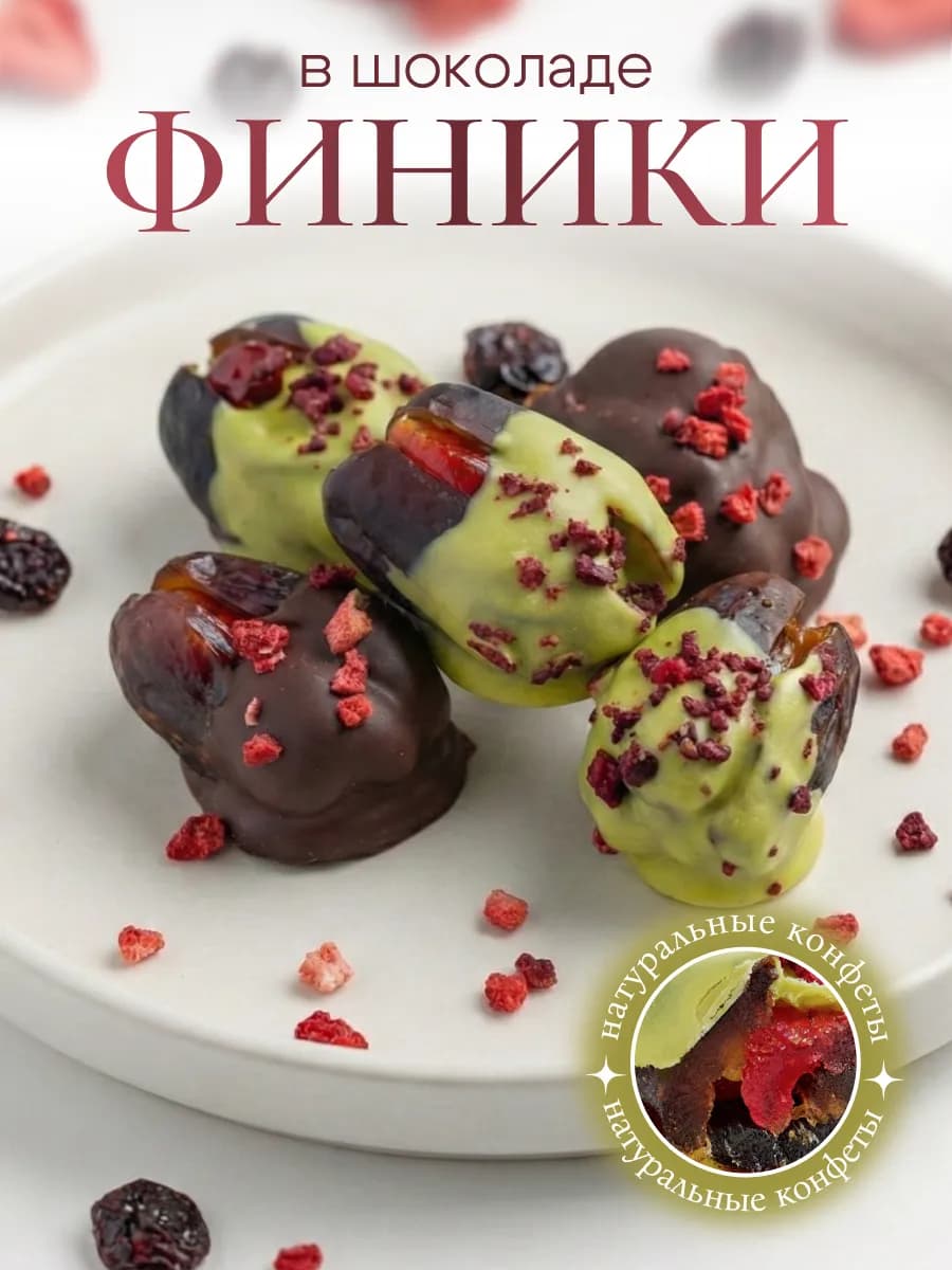 Набор конфет финики в шоколаде - фото 1
