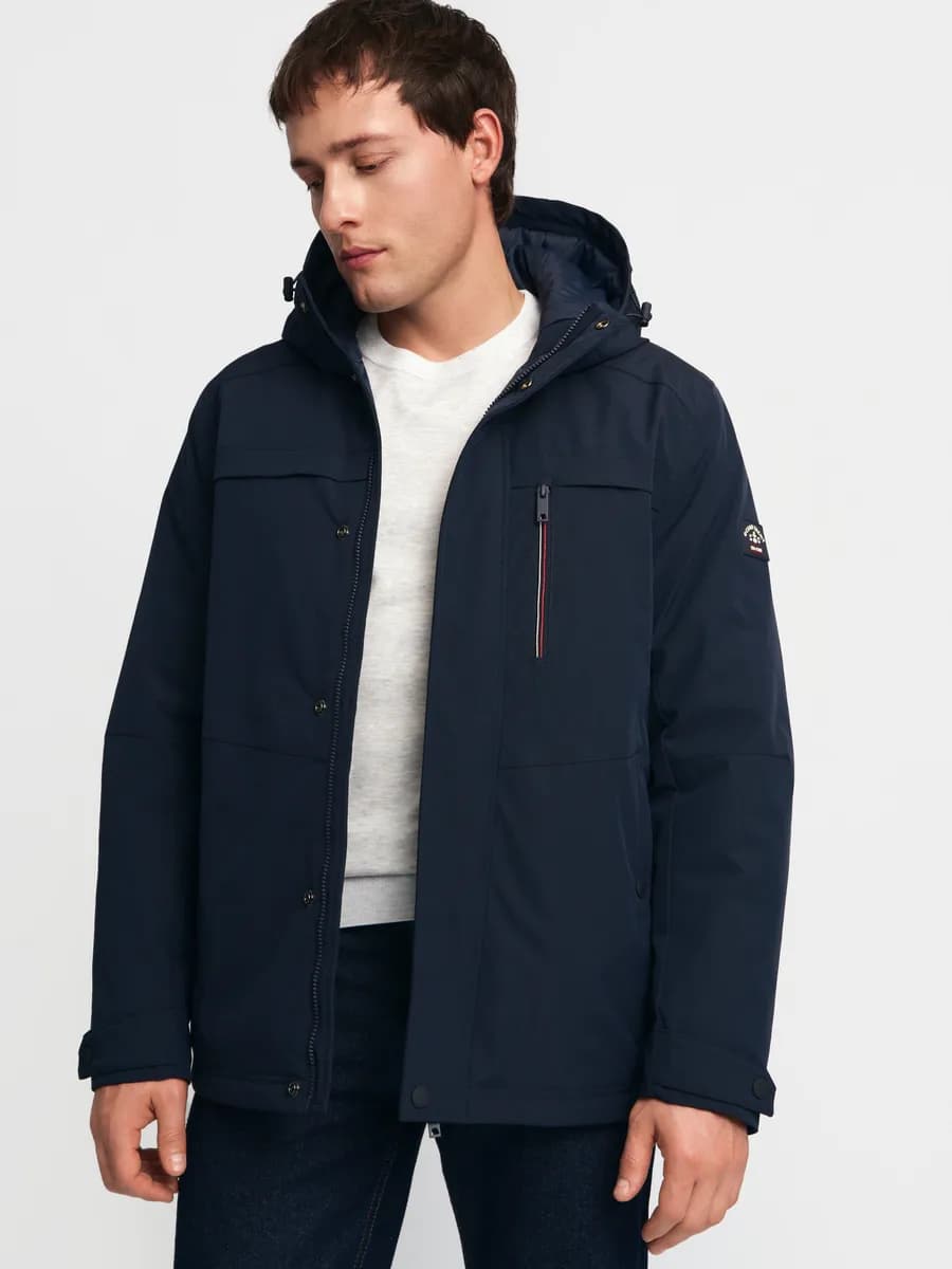 Тёплая мужская куртка с капюшоном