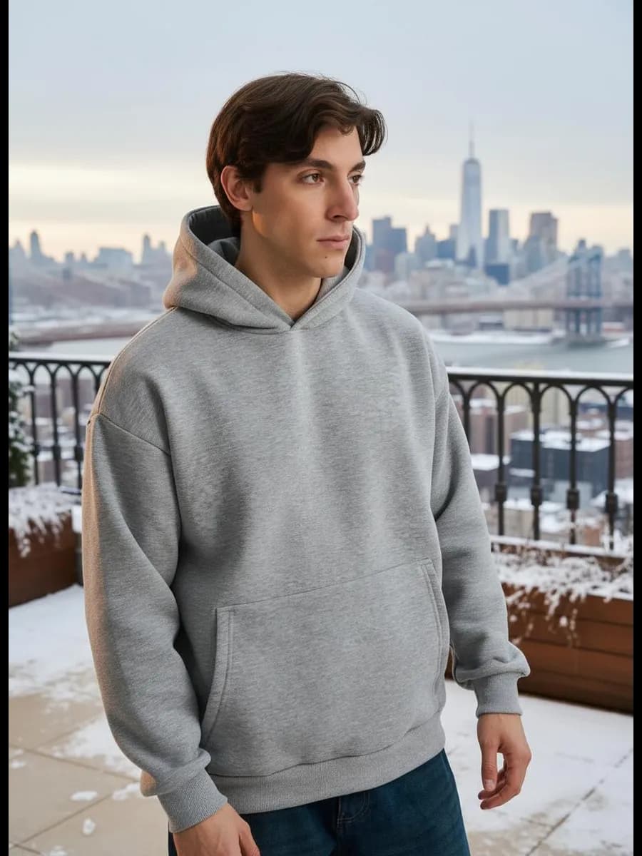 Утепленное худи с начесом