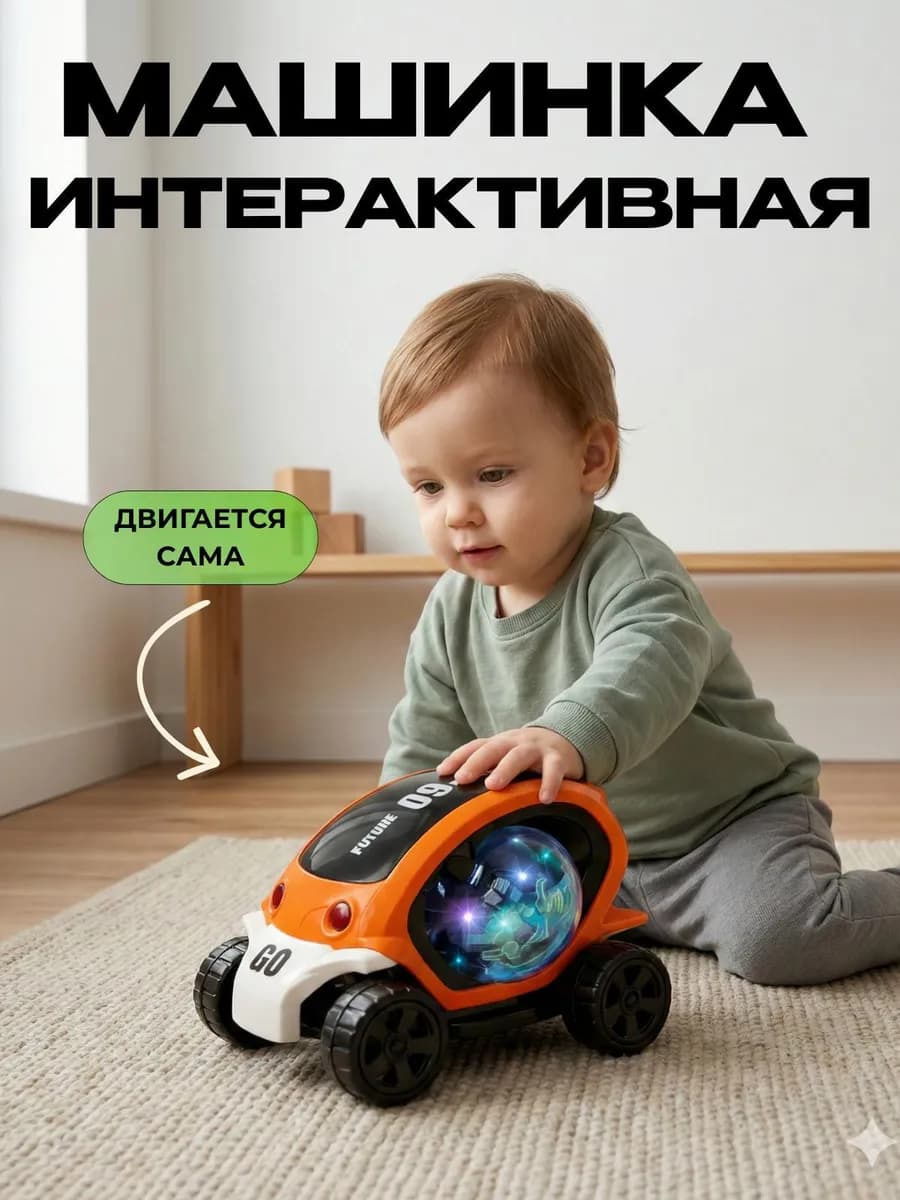 Машинка музыкальная интерактивная для детей