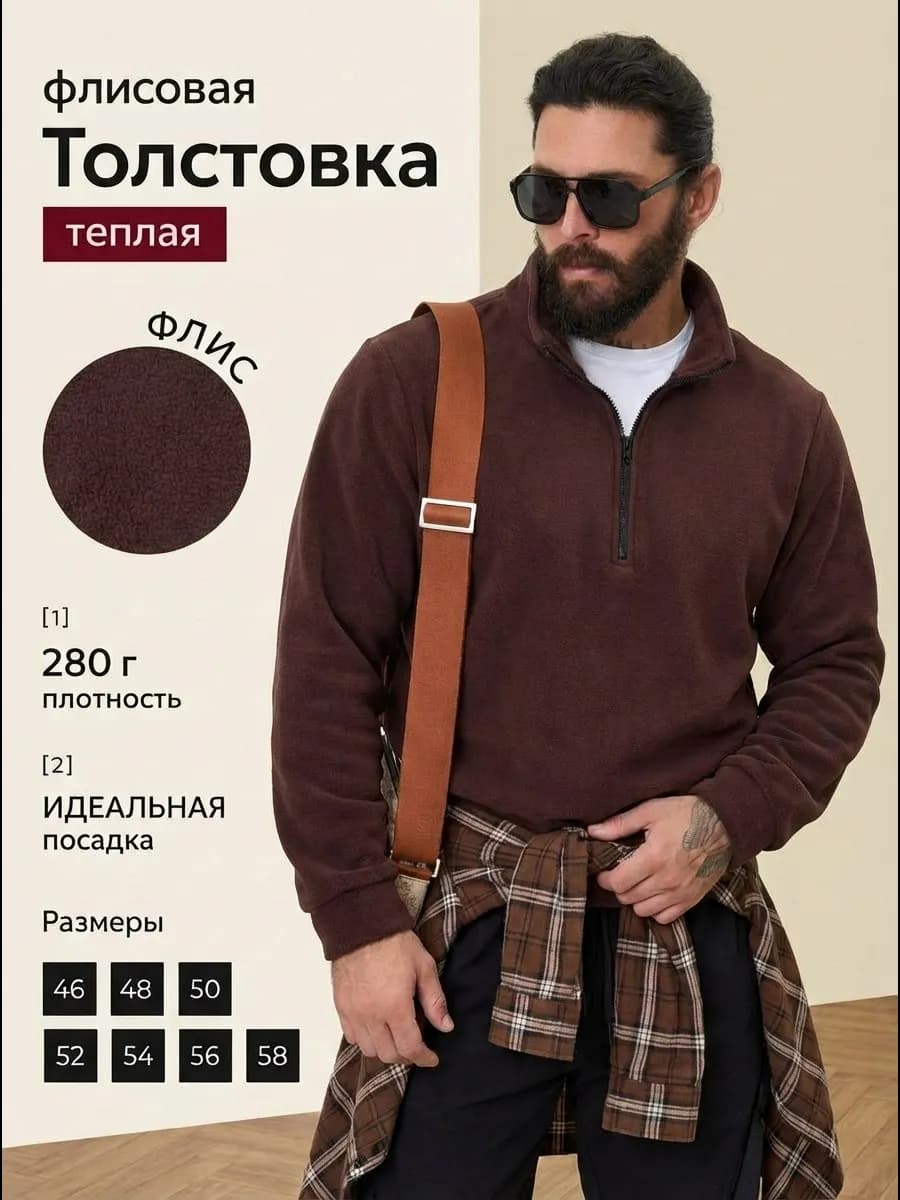 Толстовка флисовая на молнии