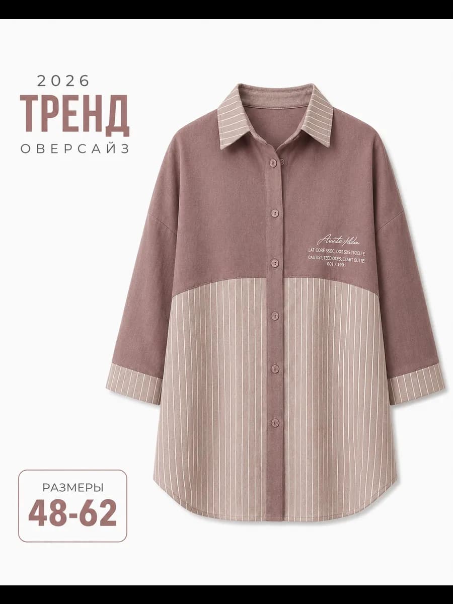 Рубашка женская больших размеров