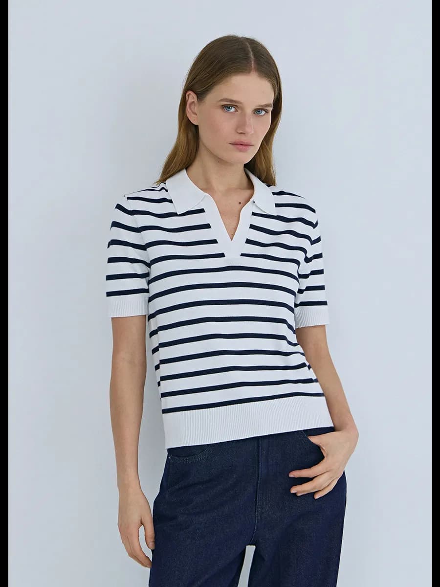 Джемпер вязаный с коротким рукавом