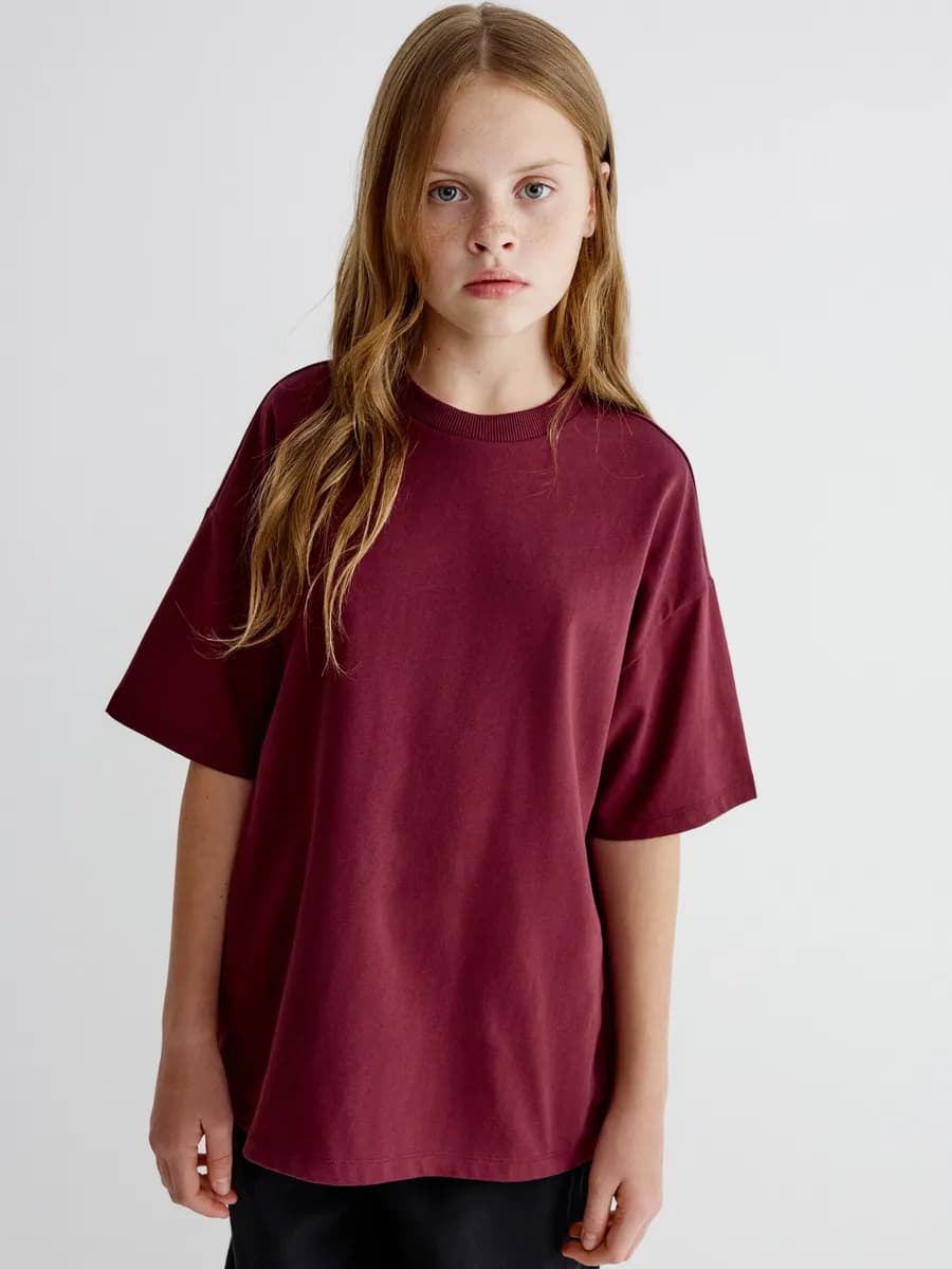 Футболка базовая однотонная спортивная для школы