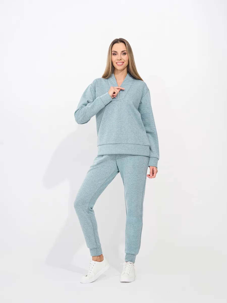 Костюм спортивный джоггеры и свитшот с молнией